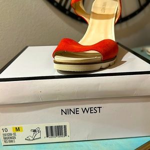 Orange womens sz 10 wedge